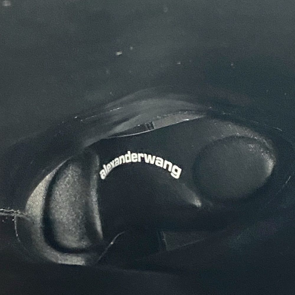 Alexander Wang Delphine brand-embossed leather heeled knee-high boots size 36.5 - Picture 12 of 15